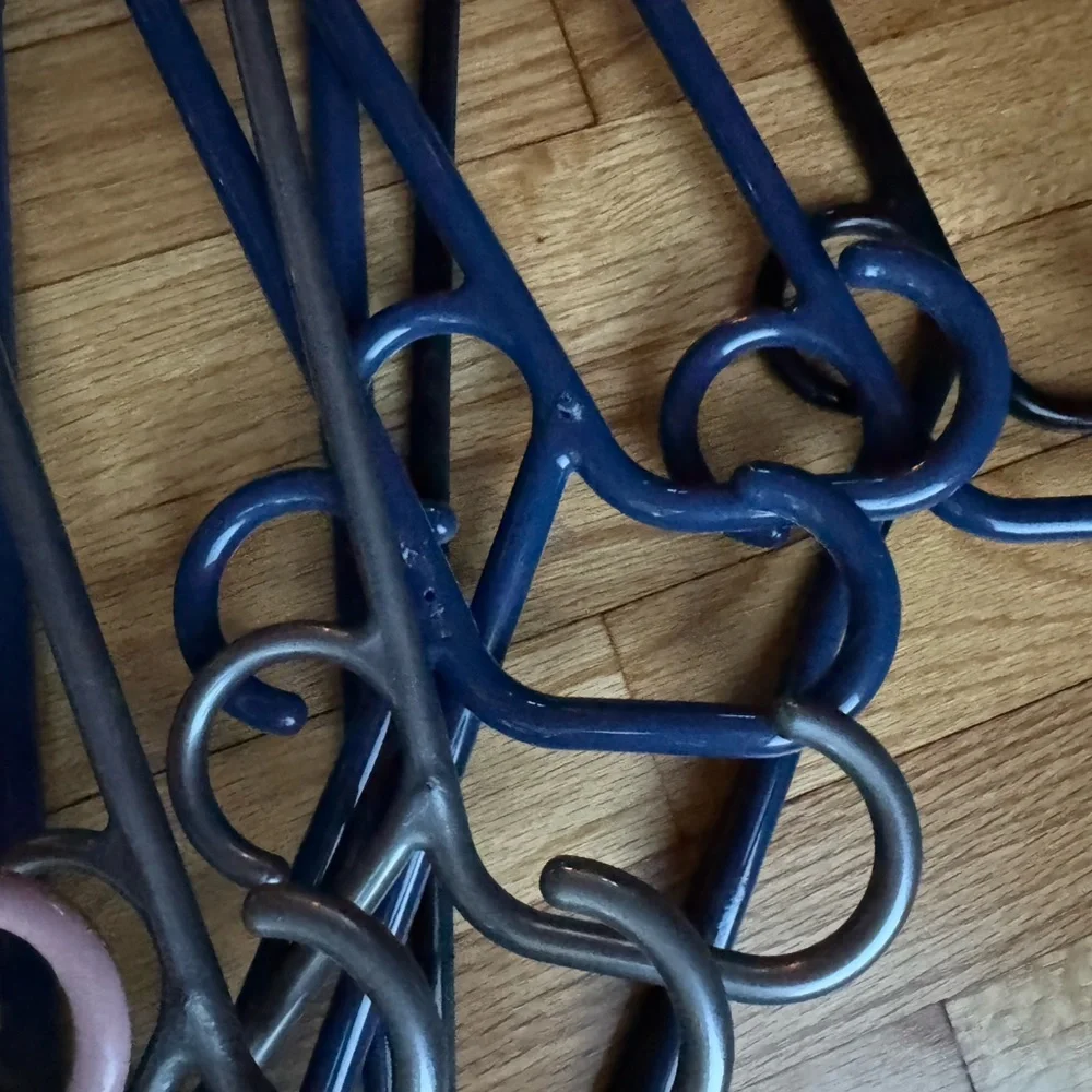 Set of Multi-Colored Plastic Hangers